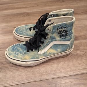 Vans denim Sk8 Hi Tops with Skull Design